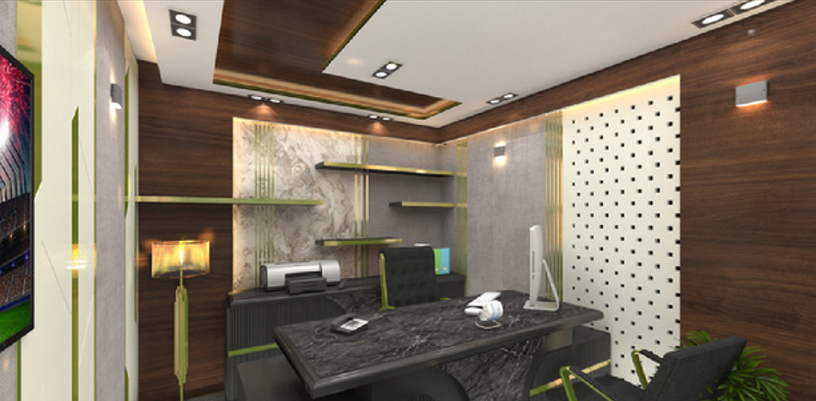 Office Interior with Optimal Space Planning